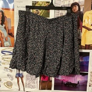 Floral A-Line Skater Skirt